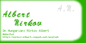 albert mirkov business card